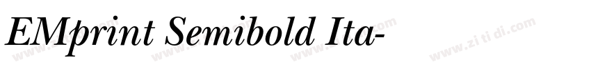 EMprint Semibold Ita字体转换